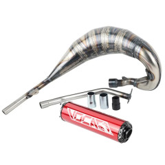 Pot 50 a boite VOCA RACING passage haut droit silencieux alu rouge pour Beta 50 RR 2021+