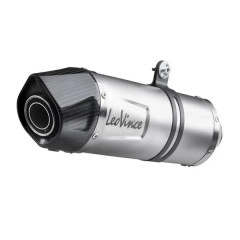 Pot moto LEOVINCE acier inox (coupelle carbone) homologué CE sans catalyseur REF 14185E pour KTM 125 Duke 2017-2020, RC 2017-2020, 390 Duke 2017-2020