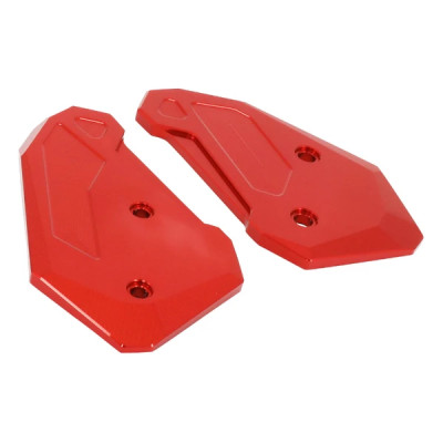 Protection platine repose-pied AVOC alu CNC anodisé rouge (x2) pour Yamaha 700 MT-07 2014+