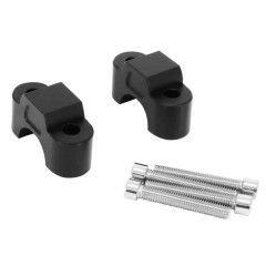 Rehausse pontet de guidon AVOC alu noir (PAIRE) pour Honda 750 X-ADV 2017-2020