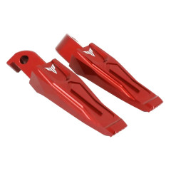 Repose-pied Avoc Alu CNC anodisé rouge avec motif pour Yamaha 700 MT-07 (paire)