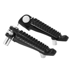 Repose-pied Avoc alu anodisé noir (x2) pour Yamaha 700 MT-07, 900 MT-09, 600 XJ6, FZ6, 800 FZ8, 1000 FZ1