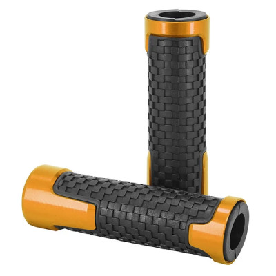 Revêtement poignée moto AVOC antidérapante orange anodisé adaptable KTM 125 Duke (x2)