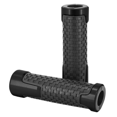 Revêtement poignée AVOC antidérapante noir anodisé adaptable Yamaha 700 MT-07 (x2)