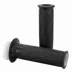 Revêtement poignée AVOC on road standard noir open end avec barillet pour Yamaha 700 MT-07 (x2)