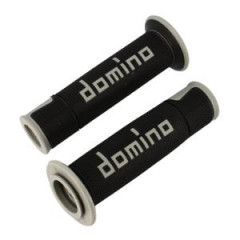 Revêtement/poignée DOMINO A450 noir/gris débouche pour embout guidon