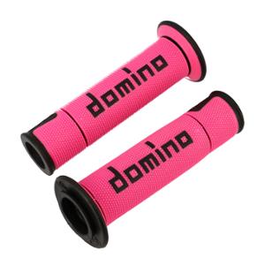 Revêtement/poignée DOMINO A450 rose/noir débouche pour embout guidon