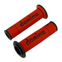 Revêtement/poignée DOMINO A450 rouge/noir débouche pour embout guidon