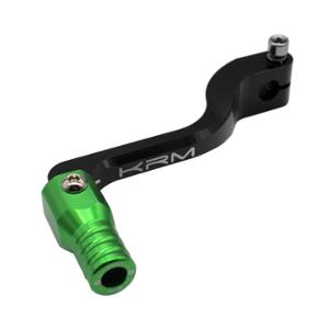 Sélecteur vitesse KRM alu noir/vert repliable pour Derbi Senda