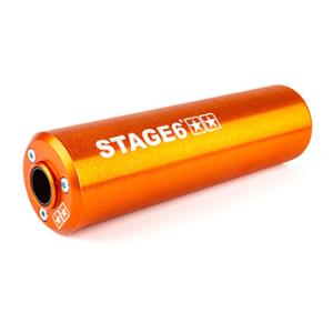 Silencieux/cartouche STAGE6 Alu passage droit orange