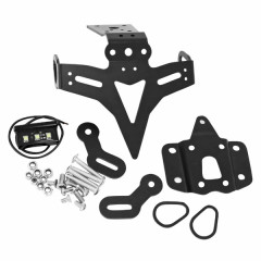 Support de plaque Avoc alu noir court avec éclairage LED pour Yamaha 700 MT-07 2014-2020