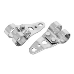 Support de phare adaptable chrome (diam 26-28mm) MBK 51-Motobecane-Peugeot 103 (x2)