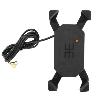 Support smartphone Avoc avec prise de charge USB 5V 2A, livré avec 2 supports guidon + rétro