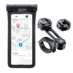 Support smartphone moto SP CONNECT kit universel incluant support guidon alu et housse taille M