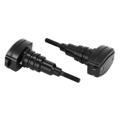 Tampon de protection AVOC alu CNC anodisé noir D.10mm (paire) pour Kawasaki 900 Z900, 650 Z650