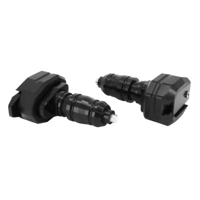 Tampon de protection AVOC alu CNC anodisé noir D.10mm (paire)