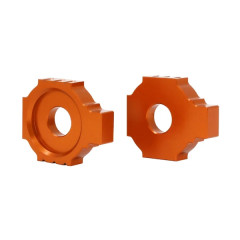 Tendeur-ajusteur de chaîne AVOC Alu CNC anodisé orange - KTM 125 Duke (x2)