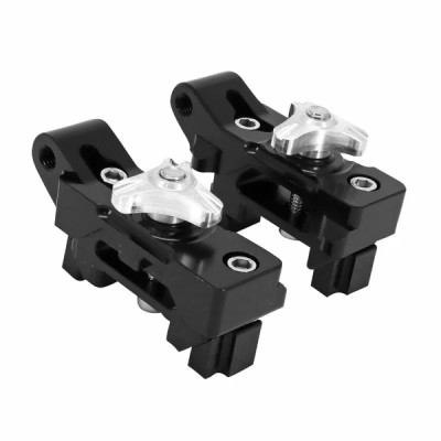 Tendeur-ajusteur de chaine AVOC Alu CNC anodisé noir (x2) pour Yamaha 700 MT-07