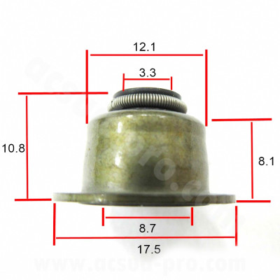 Joints Queue de Soupape RB MAX OEM : 843307 Vendu par 10PCS Piaggio 50CC 4T / 125 4T Air