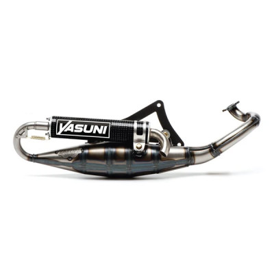 Pot YASUNI Verni avec Silencieux Carbone TUB225C pour Scooter Peugeot 50 Ludix H2O, Vivacity 2008+, Kisbee 2T, Speedfight 3 2T
