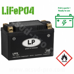 Batterie adaptable Lithium ML LFP9 YTX9-BS SLA12-8 YTR9-BS YTX9A-BS YT7B-BS YT7B-4 YT9B-BS YT9B-4