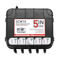 Chargeur de batterie adaptable SC Power SCW10 12V courant de sortie 2A avec pinces crocodiles et câble OBD II