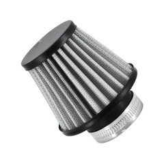 Filtre à air adaptable KN Middle FD noir/argent fixation droite Ø35/28