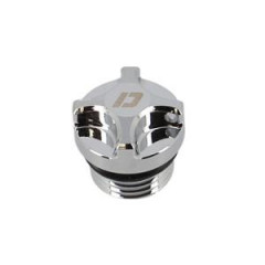 Bouchon d'huile DOPPLER Alu CNC Chrome | Adapté Derbi Senda, Aprilia RS 06>/RX/RS4