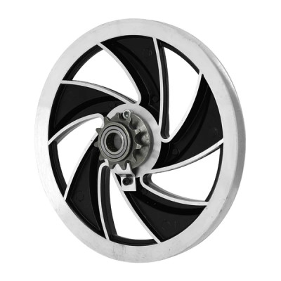 Poulie adaptable Alu Ellipse noir avec pignon 11 DTS | Mbk 51, 103 SP, MVL