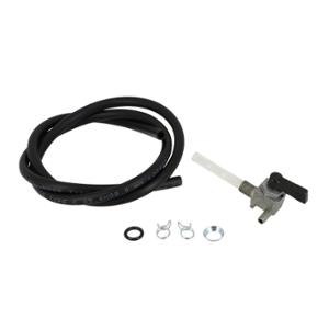 Kit robinet d'essence adaptable avec durite noire (1m) et 2 colliers pour Mbk Swing Evasion Passion Club Magnum Hard-Rock 2T 50cc Mag-Max 2T 50cc