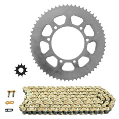 Kit chaîne AFAM 428 11x60 (diamètre couronne 105/125/8.5) pour moto HM CRM DERAPAGE 50 cc, VENT DERAPAGE 50 cc