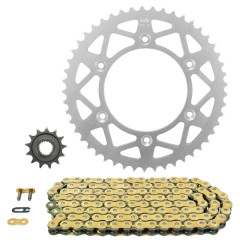 Kit chaine AFAM 520 13x49 (diamètre couronne alu 125/153/8.5) pour Moto HONDA CRF R 250 cc