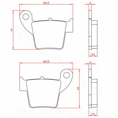 Plaquettes de frein BRENTA BR3046 AR pour FANTIC 50-125-250CC CABALLERO, VALENTI RACING 50-125CC, VENT 50CC ARRIERE