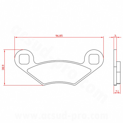Plaquettes de frein BRENTA ECE R90 BR4158 adapt. POLARIS SPORTSMAN 500 HO / 570 RANGER RZR EFI / SPORTSMAN 800 / RANGER 800 RZR EFI