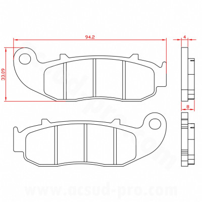 Plaquettes de frein BRENTA homologuées ECE R90 BR3221 pour FANTIC 50-125-250CC CABALLERO, et autres modèles.
