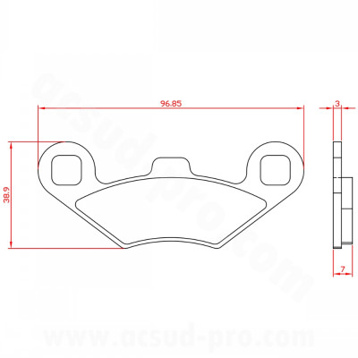 Plaquettes de frein BRENTA homologuées ECE R90 avant pour PEUGEOT METROPOLIS 400I, POLARIS 400 SPORTSMAN 2001>, 350 SPORTSMAN 4x4 1993>, 700 SPORTSMAN 4x4 2002> - BR3157