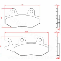 Plaquettes de frein BRENTA homologuées ECE R90 pour PEUGEOT 50-125-300-400-500CC DJANGO / METROPOLIS 400 2017-2020, GEOPOLIS, VIVACITY, SATELIS AVANT / ARRIERE, APRILIA 50 SX