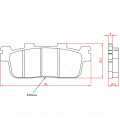 Plaquettes de frein BRENTA BR3102 AR pour Yamaha 400 XMAX 2017>, MBK 400 EVOLIS 2017>, Kymco 350 DOWNTOWN I AR, 300 X-TOWN 2016>, 125 G-DINK AR, 125 PEOPLE S AR, 125 X-TOWN AR