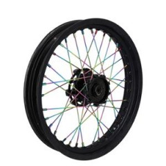 Rayon de roue DOPPLER Neochrome Kit jante arrière 18 rayon 195mm pour Mecaboite APRILIA SX 50cc, DERBI SENDA SM 50cc, GILERA SMT 50cc