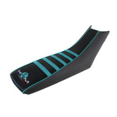 Housse de selle KRM Turquoise pour Mecaboite DERBI DRD RACING 50cc, DRD EVO 50cc, X-TREME 50cc
