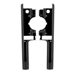 Capotage fourche adaptable noir pour Mobylette Peugeot Fox-50cc (paire)