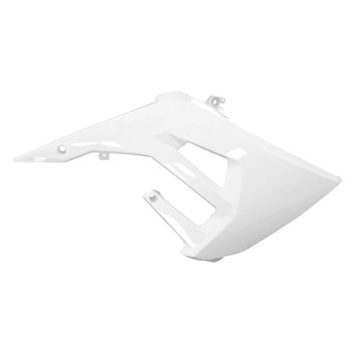 Carenage/cache réservoir adaptable blanc brillant droit pour DERBI SENDA X-TREME 50cc, GILERA RCR 50cc, SMT 50cc