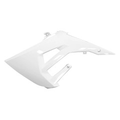 Carenage/cache réservoir adaptable blanc brillant gauche pour DERBI SENDA X-TREME 50cc, GILERA RCR 50cc, SMT 50cc