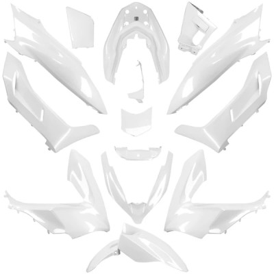 Carrosserie/Carenage adaptable Blanc Perle (Kit 14 pièces) pour Maxi Scooter HONDA PCX 125 cc
