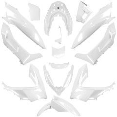 Carrosserie/Carenage adaptable Blanc Perle (Kit 14 pièces) pour Maxi Scooter HONDA PCX 125 cc
