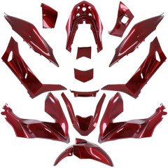 Carrosserie/Carenage adaptable rouge candy (kit 14 pièces) pour HONDA PCX 125 cc