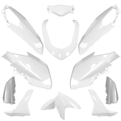 Carrosserie adaptable blanc brillant (kit 11 pièces) pour Yamaha N-MAX 125 cc