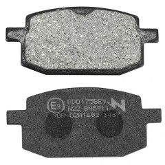 Plaquettes de frein NEWFREN FD0175BE organique AV pour PEUGEOT 50 V-CLIC, PGO 50 BIG MAX, MBK 100 BOOSTER, YAMAHA 100 BWS, SKYTEAM 50-125 SKYMAX