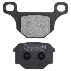 Plaquettes de frein NEWFREN Elite Organique AR FD0077BE pour APRILIA RS4 125 cc, DERBI GPR 125 cc, PEUGEOT XR7 50cc, RIEJU MRT 50cc