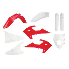 Carrosserie/Carenage Enduro POLISPORT Kit Plastiques 9 pièces Rouge/Blanc pour Moto RIEJU MR 250, MR 300, GAS-GAS EC 250, EC 300 2018>2022